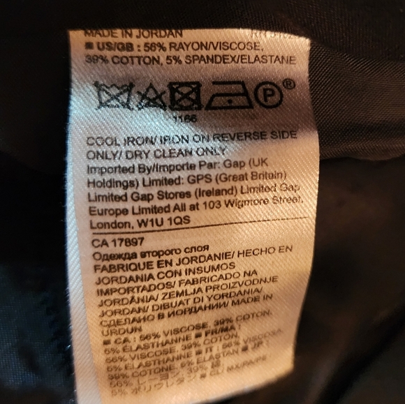 Banana Republic Womens Pants Blue Size 0 Sloan Stretch Rayon Cotton Blend - Picture 8 of 8